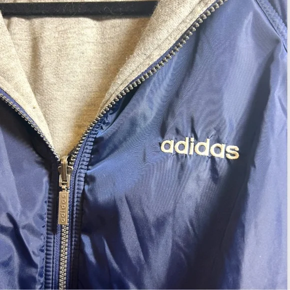 ADIDAS Vintage 90s Oversized Jacket Reversible Athleisure Streetwear BBoy HipHop - Picture 4 of 7